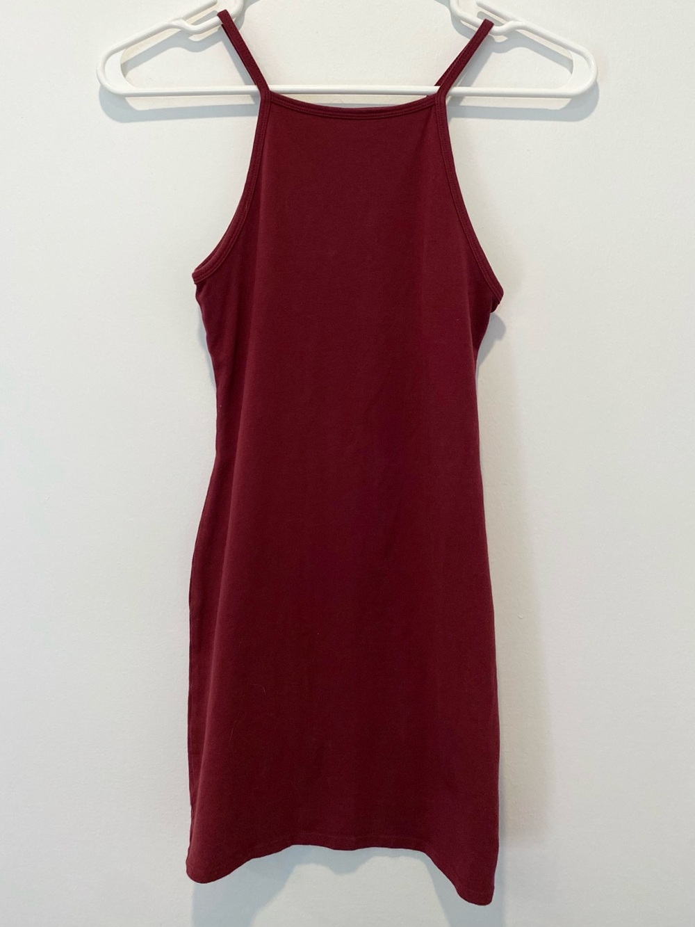 Garage Sleeveless Deep Red Bodycon Mini Dress